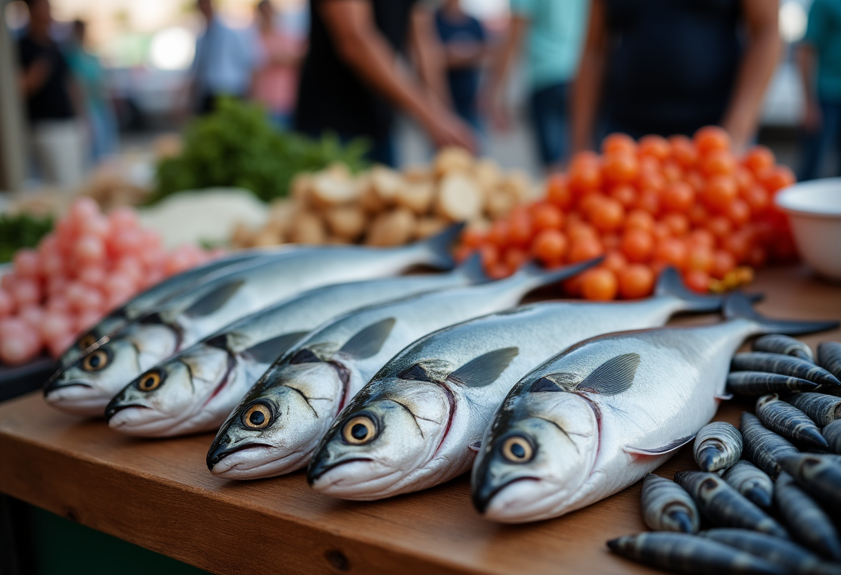 Pesce azzurro fresco, ricco di nutrienti per la salute