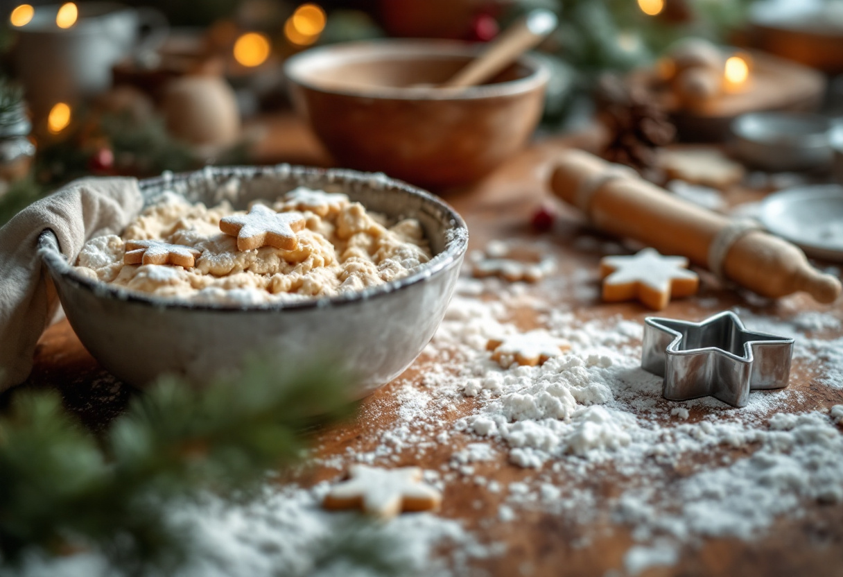 Deliziosi biscotti di Natale decorati per le feste