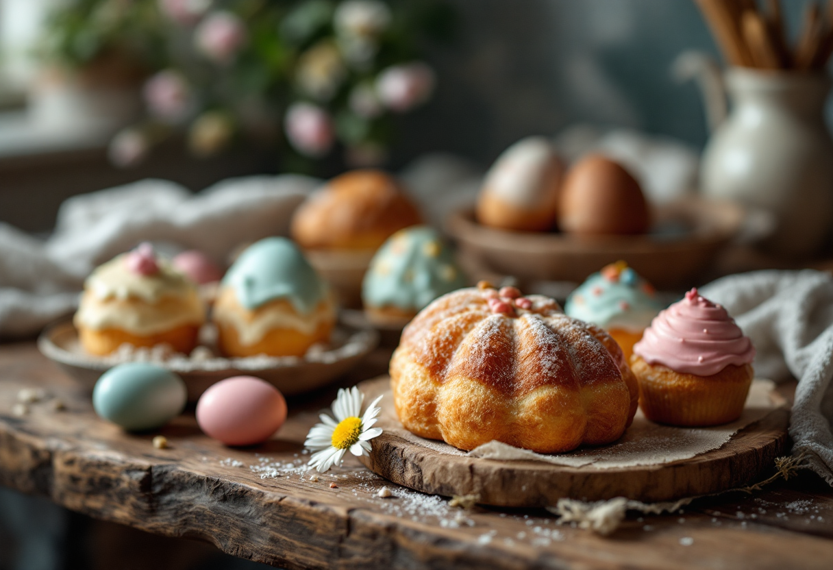 Deliziosi dolci pasquali tradizionali italiani