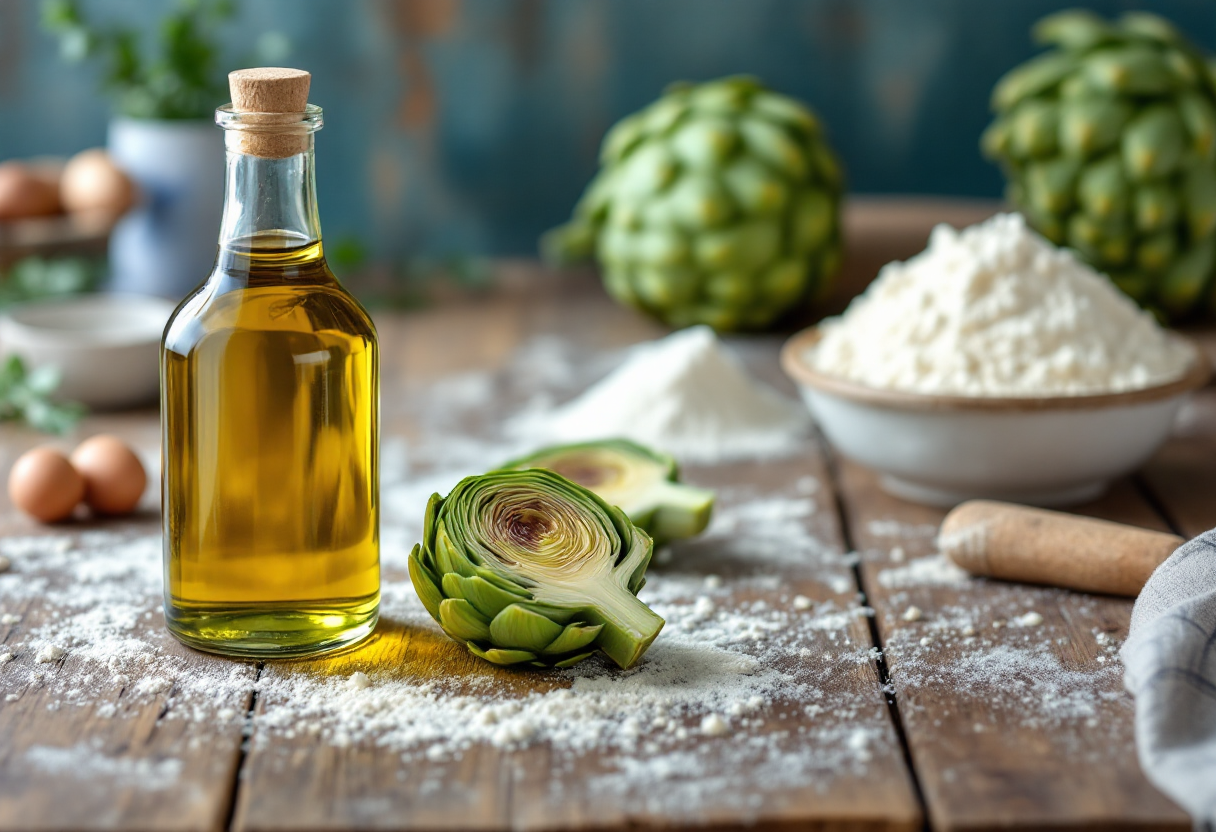 Torta rustica ai carciofi appena sfornata