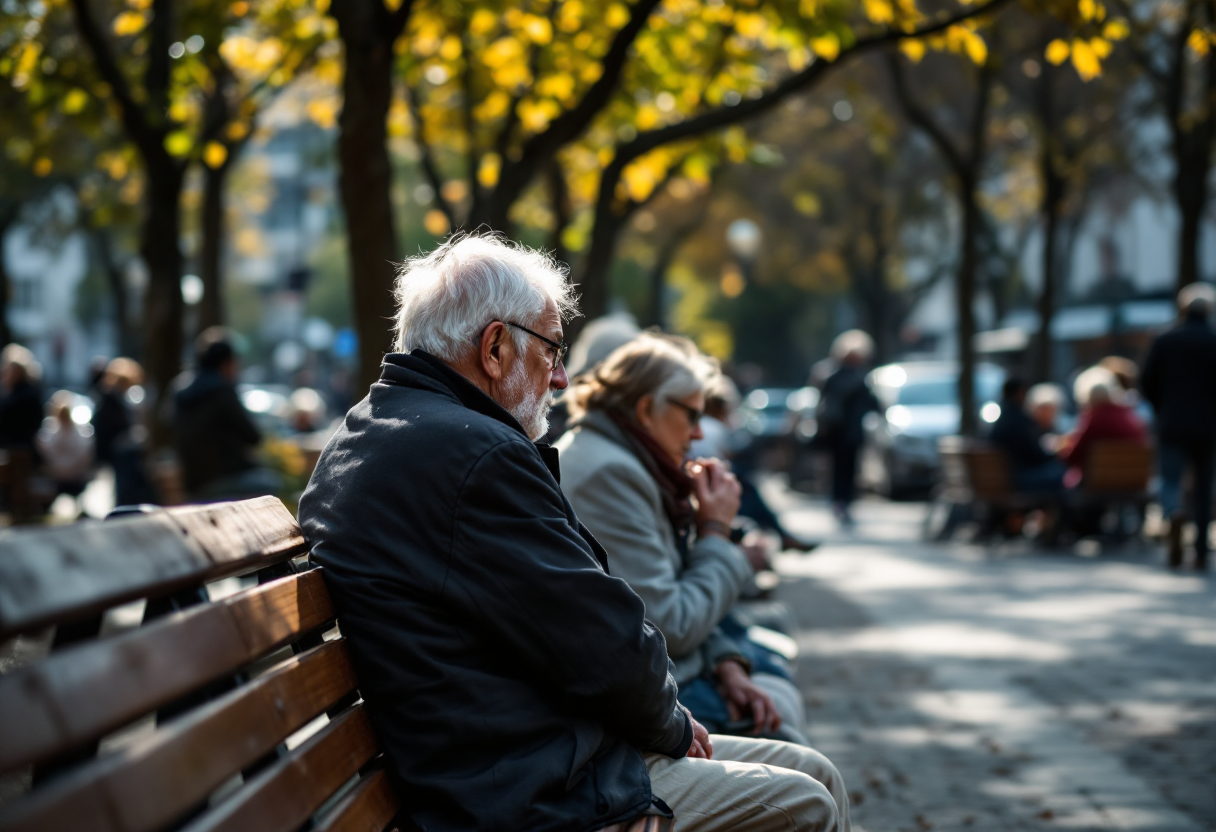 Grafico che mostra l'aumento delle pensioni nel 2025