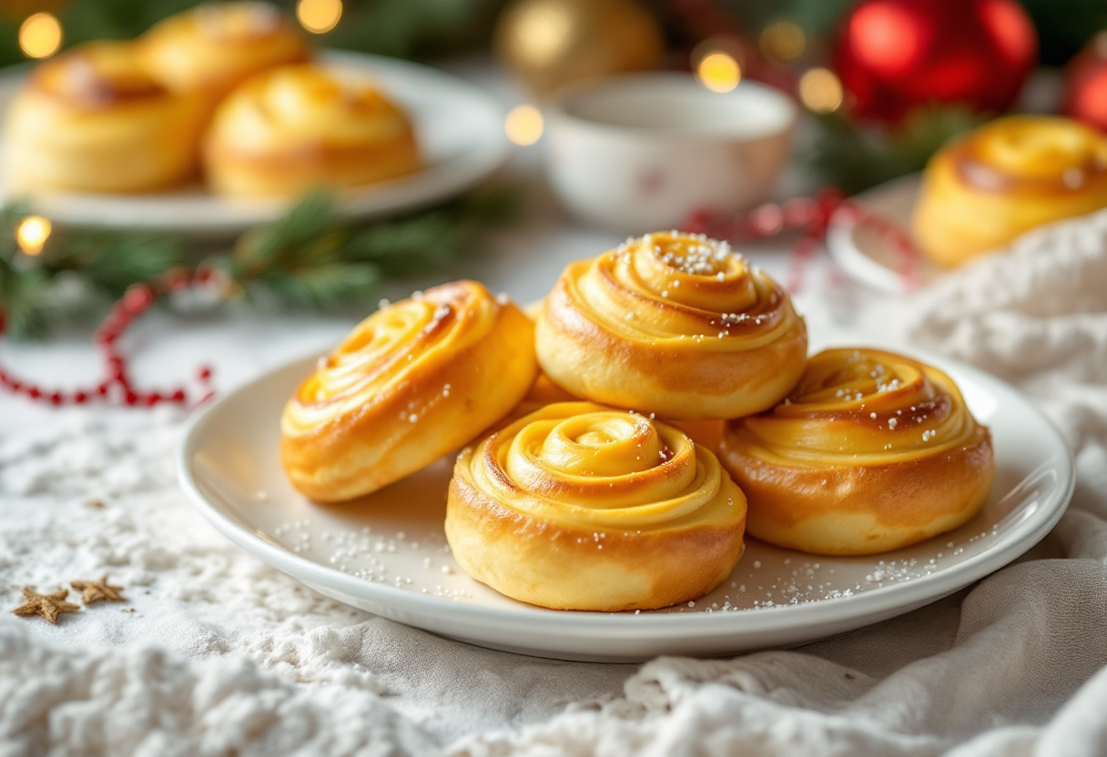 Gatti di Santa Lucia con brioche svedesi tradizionali