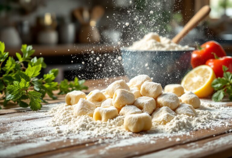 Gnocchi fritti croccanti serviti con salse