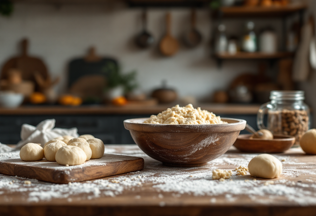 Pavesini freschi fatti in casa su un piatto decorativo