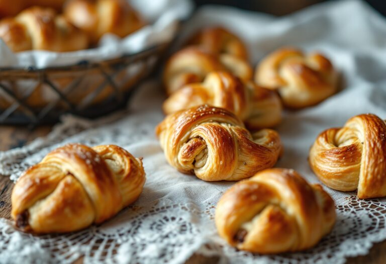 Rugelach appena sfornati con ripieno dolce