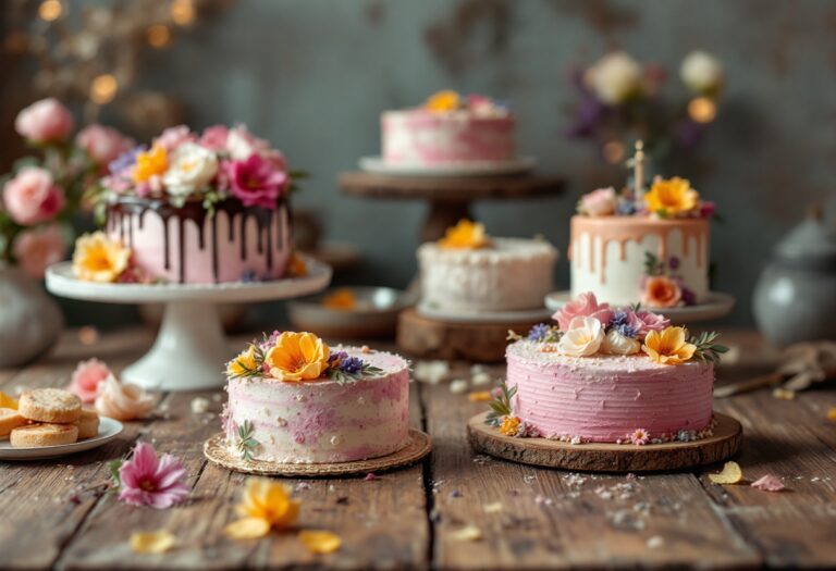 Torta decorata colorata per feste e celebrazioni