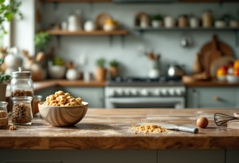 Biscotti al caffè freschi su un piatto decorativo