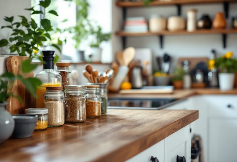 Immagine di piatti con cannella e spezie in cucina