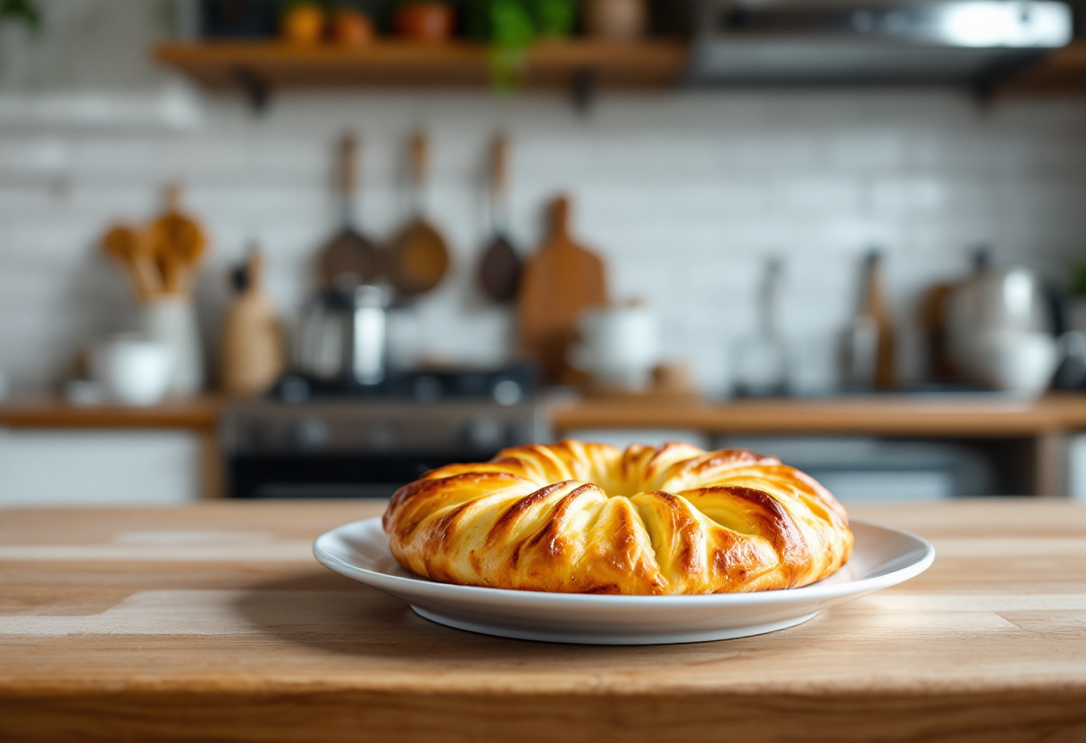 Sfogliata alla ricotta servita su un piatto elegante