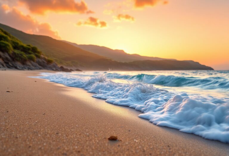 Spiaggia calabrese con turisti in estate prolungata