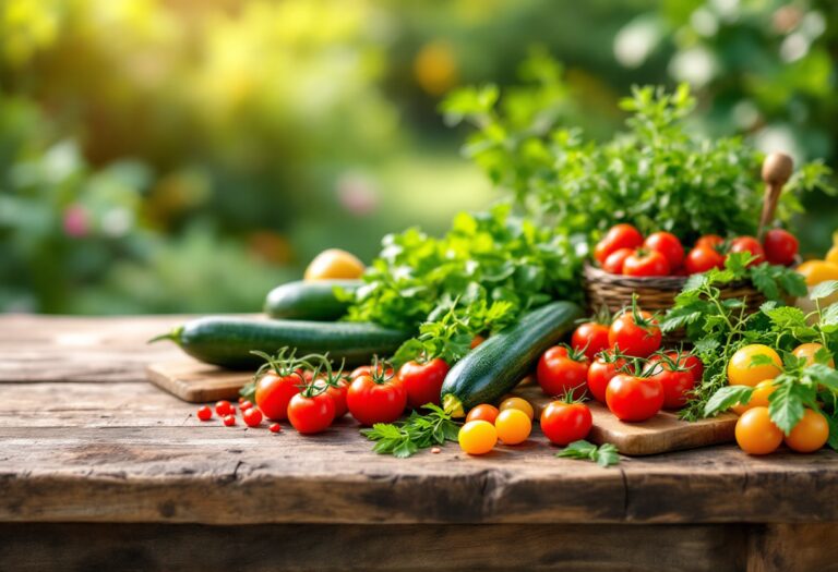 Riccardo Scalvinoni in cucina con ingredienti freschi