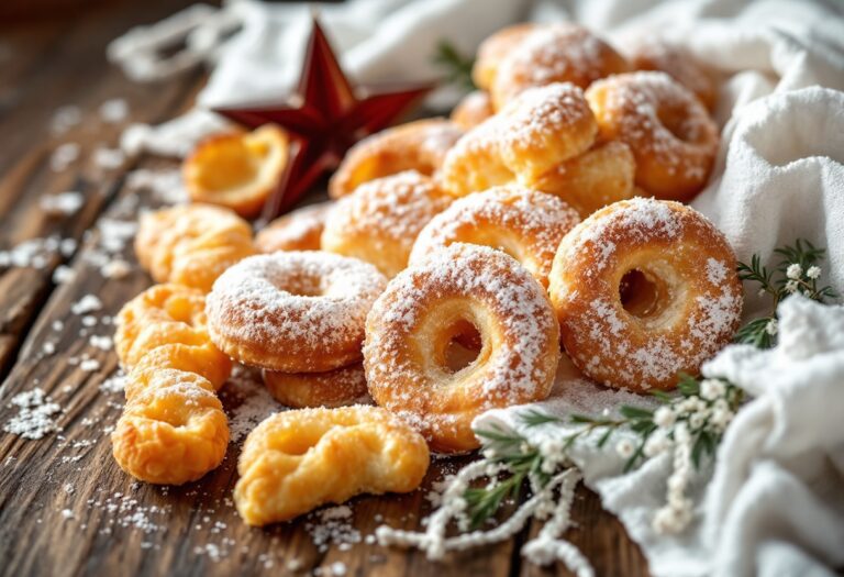 Varietà di dolci tipici di Carnevale italiani