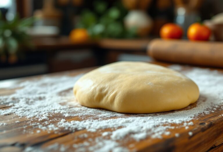 Calzone preparato con pasta matta tradizionale