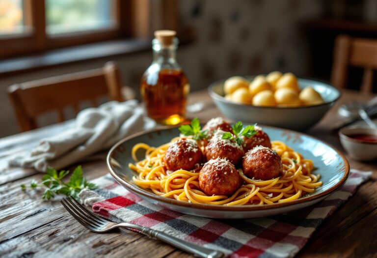 Polpette al pecorino servite su un piatto bianco