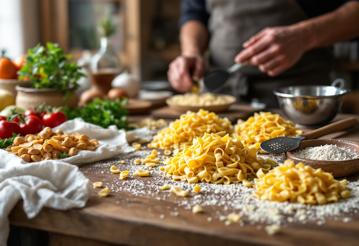 Spätzle, gnocchetti tipici dell'Alto Adige serviti con salsa