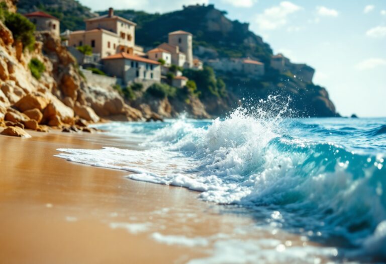 Panorama della Calabria con turisti in visita