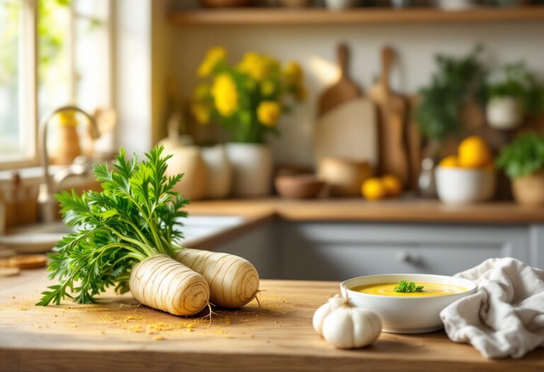 Vellutata cremosa di sedano rapa con vongole veraci fresche