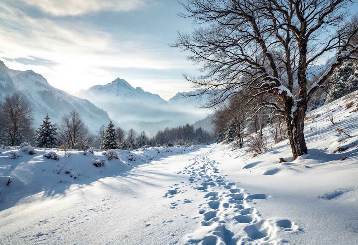 Panorama del sentiero dei filosofi in Engadina